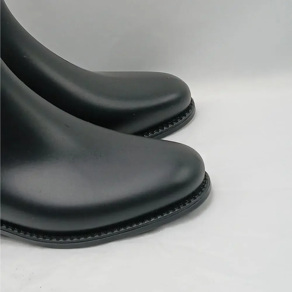 Ferrera Couture By Henry Ferrera Marsala Bling Chelsea Rain Boots Women 7 Black